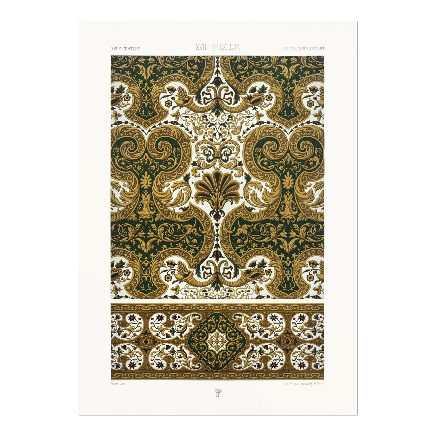 ALBERT RACINET - 17th Century Baroque from 'L'ornement Polychrome' - Pathos Studio - Art Prints