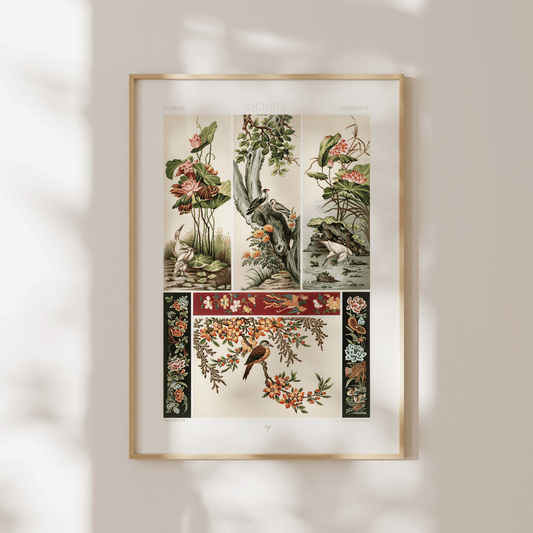 ALBERT RACINET - Chinese Pattern from 'L'ornement Polychrome' - Pathos Studio - Art Prints