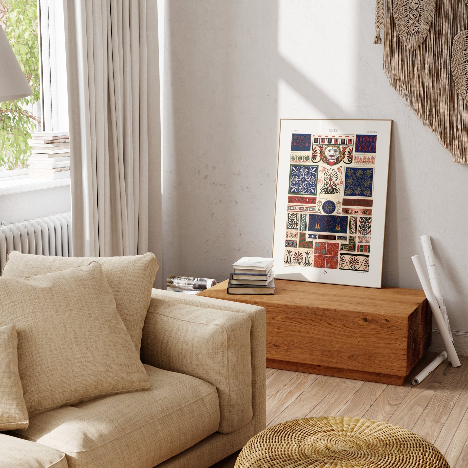 ALBERT RACINET - Greek Pattern from 'L'ornement Polychrome' - Pathos Studio - Art Prints