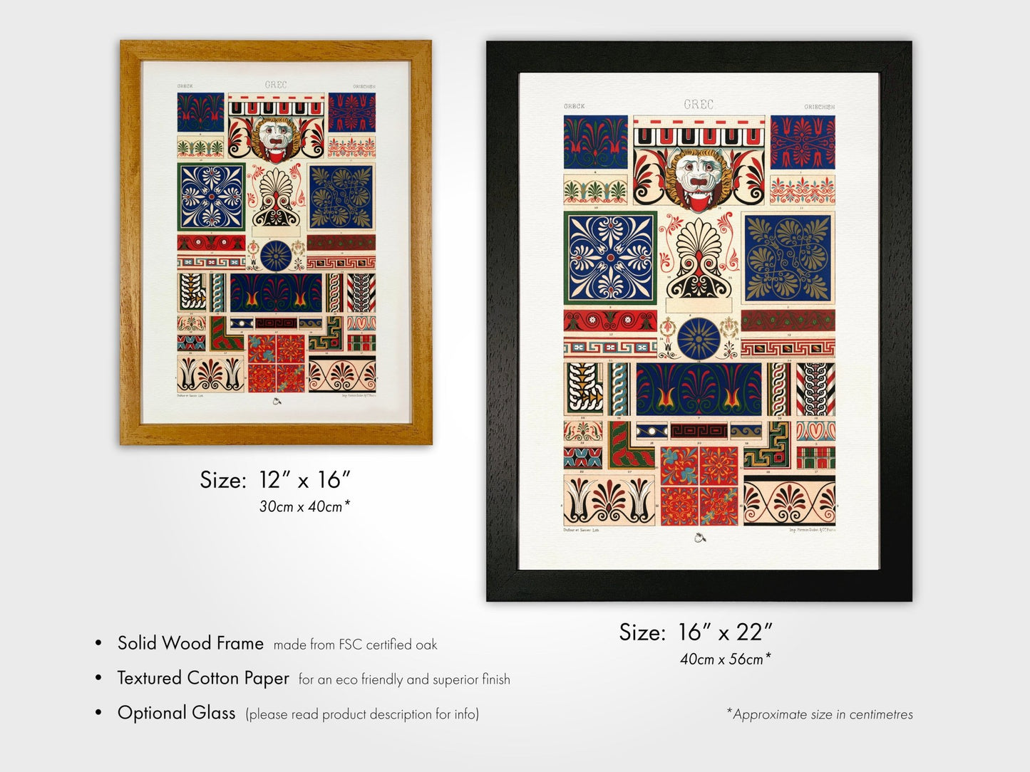 ALBERT RACINET - Greek Pattern from 'L'ornement Polychrome' - Pathos Studio - Art Prints