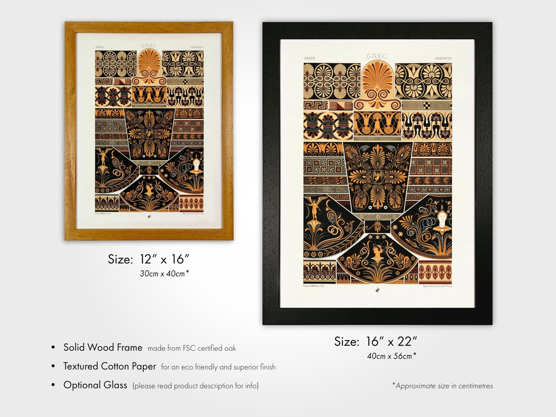 ALBERT RACINET - Greek Pattern from 'L'ornement Polychrome' - Pathos Studio - Art Prints