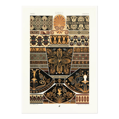 ALBERT RACINET - Greek Pattern from 'L'ornement Polychrome' - Pathos Studio - Art Prints