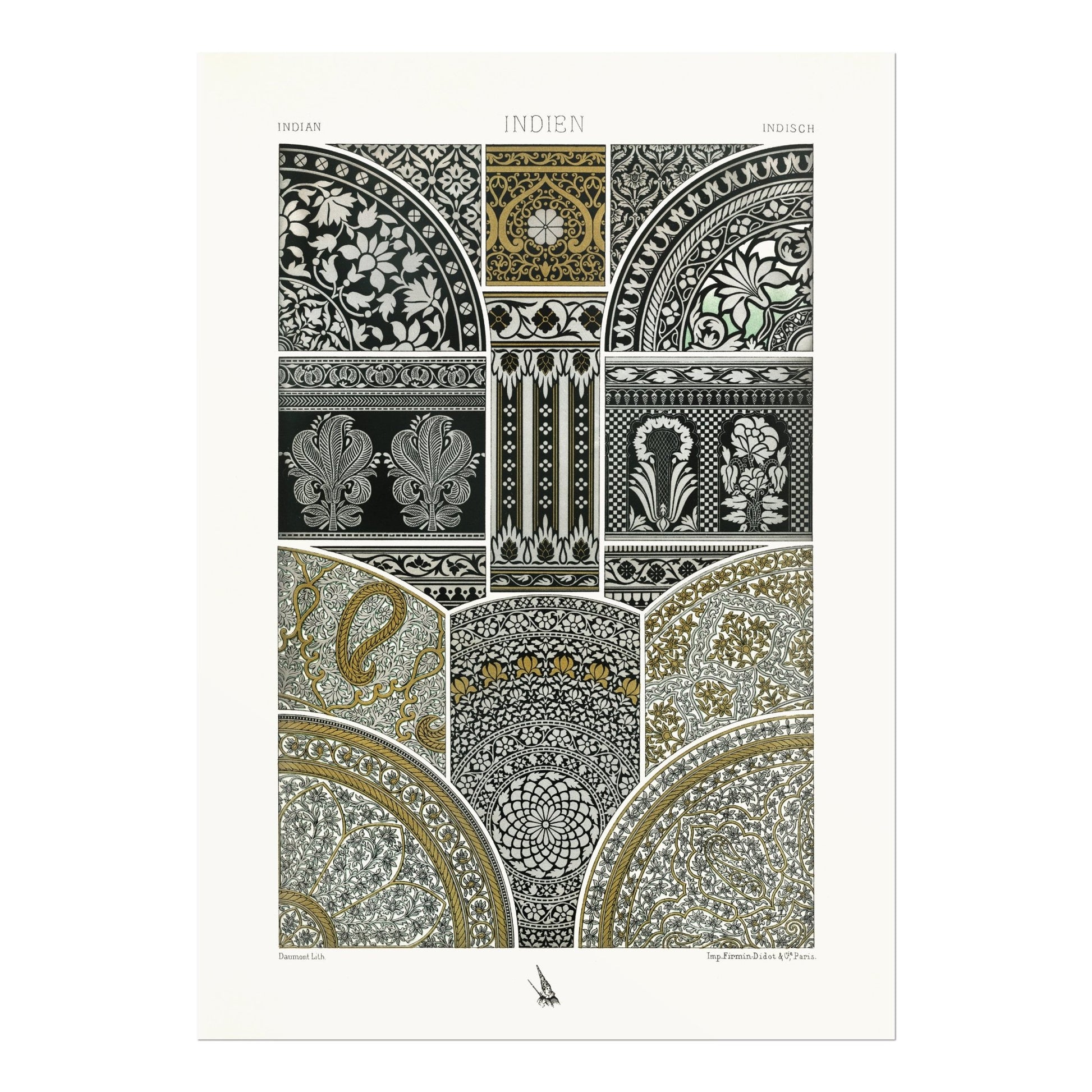 ALBERT RACINET - Indian Pattern from 'L'ornement Polychrome' - Pathos Studio - Art Prints