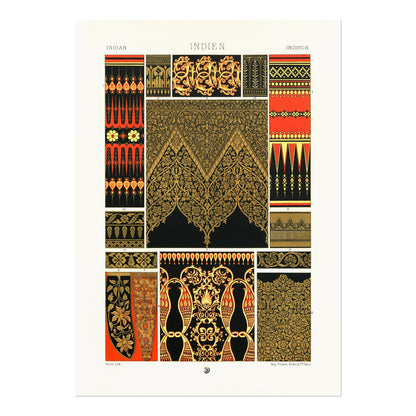 ALBERT RACINET - Indian Pattern from 'L'ornement Polychrome' - Pathos Studio - Art Prints