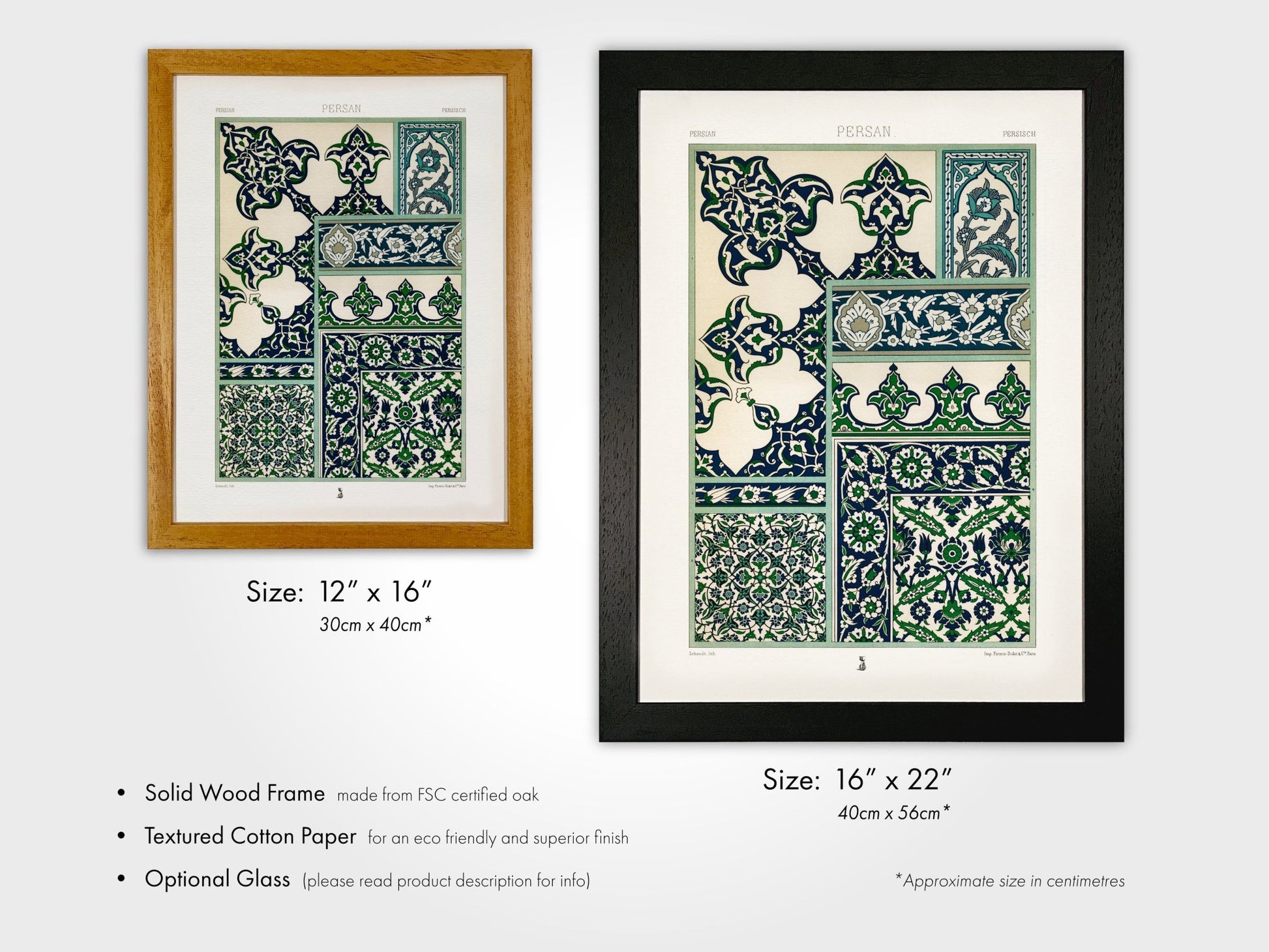 ALBERT RACINET - Persian Pattern from 'L'ornement Polychrome' - Pathos Studio - Art Prints