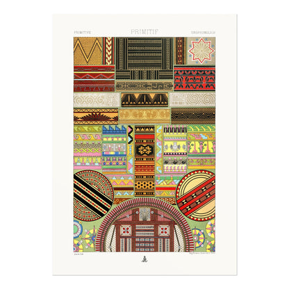 ALBERT RACINET - Primitive Pattern from 'L'ornement Polychrome' - Pathos Studio - Art Prints
