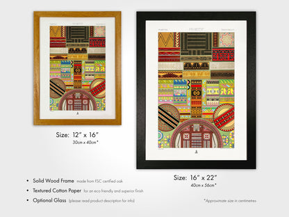 ALBERT RACINET - Primitive Pattern from 'L'ornement Polychrome' - Pathos Studio - Art Prints