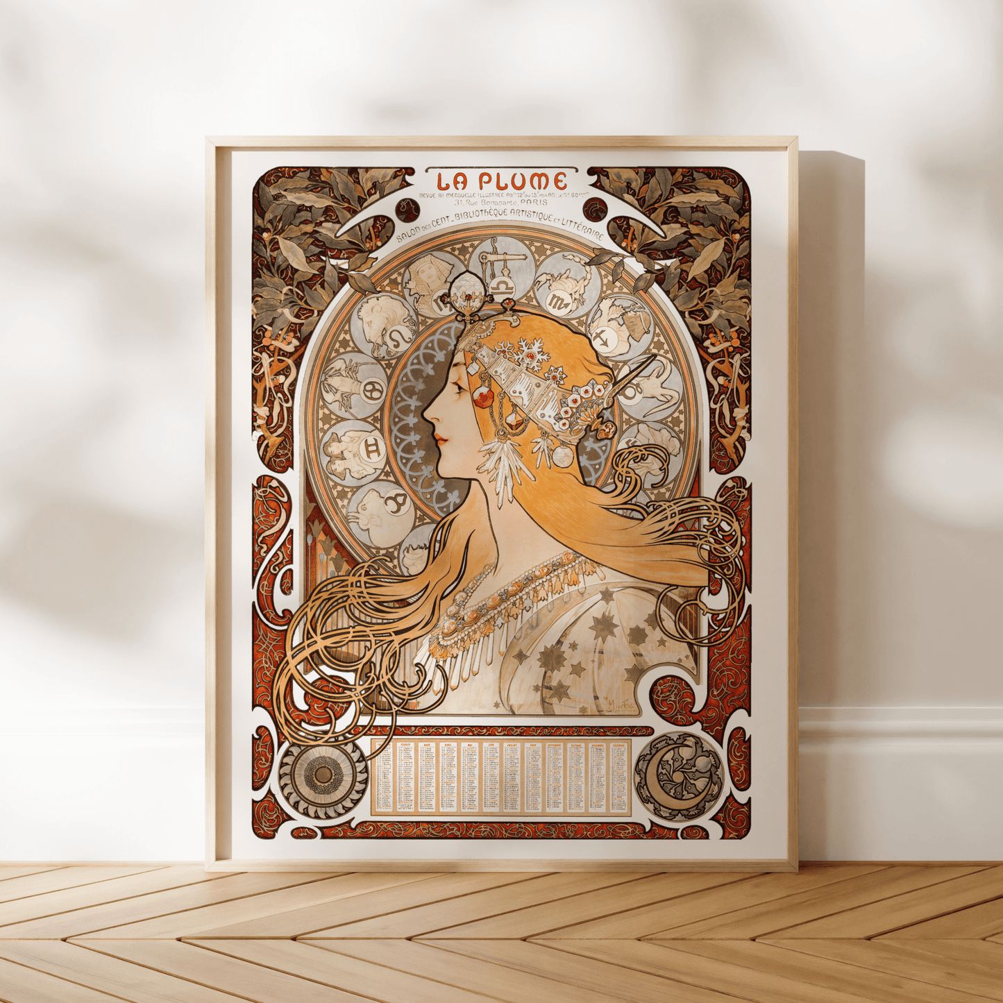 ALPHONSE MUCHA - La Plume (Zodiaque) - Pathos Studio - Art Prints