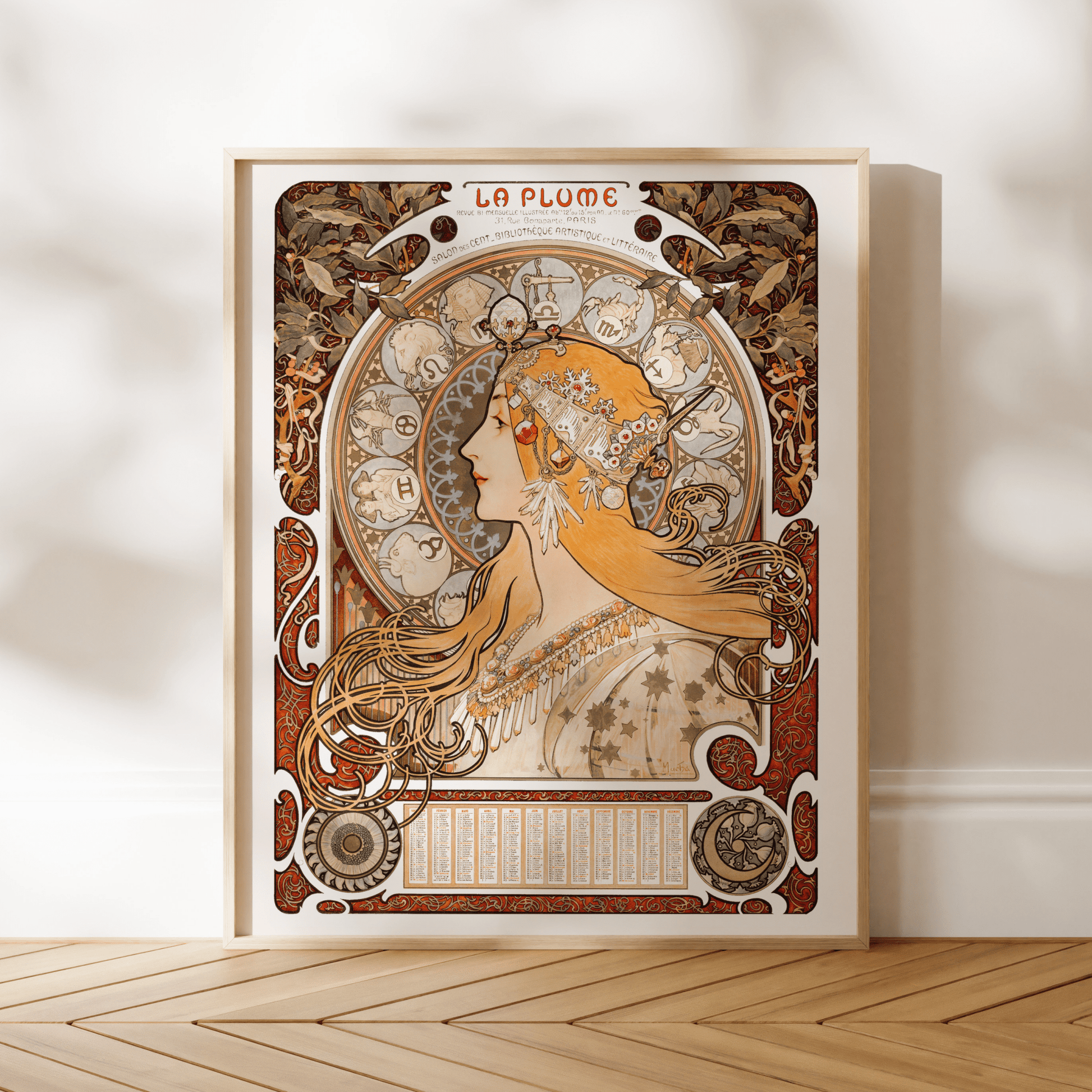 ALPHONSE MUCHA - La Plume (Zodiaque) - Pathos Studio - Art Prints