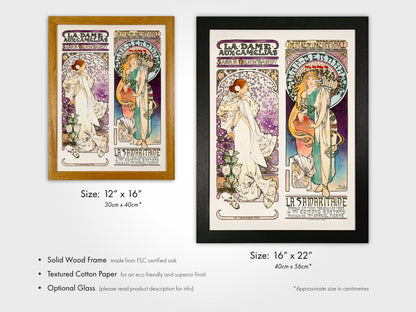 ALPHONSE MUCHA - Sarah Bernhardt Pair 1 - Pathos Studio - Art Prints