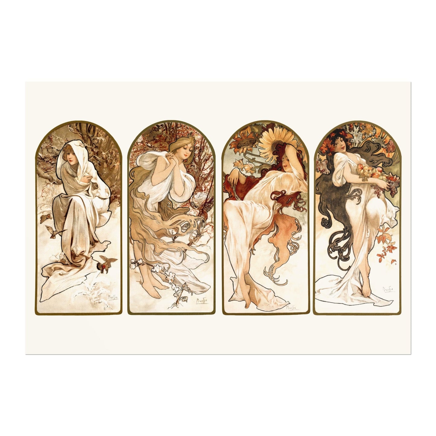 ALPHONSE MUCHA - The Seasons - Pathos Studio - Art Prints