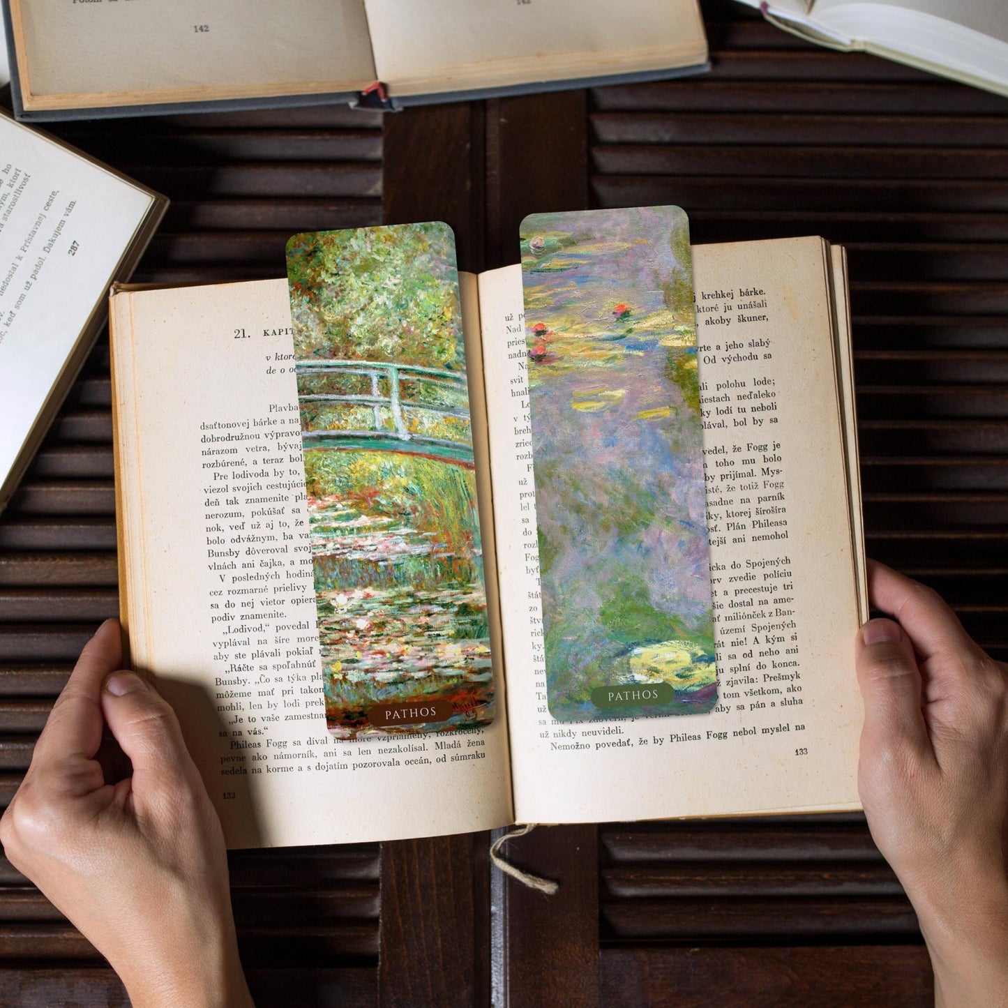 Claude Monet Bookmarks: Bridge Over A Pond / Water Lilies - Pathos Studio - Bookmarks