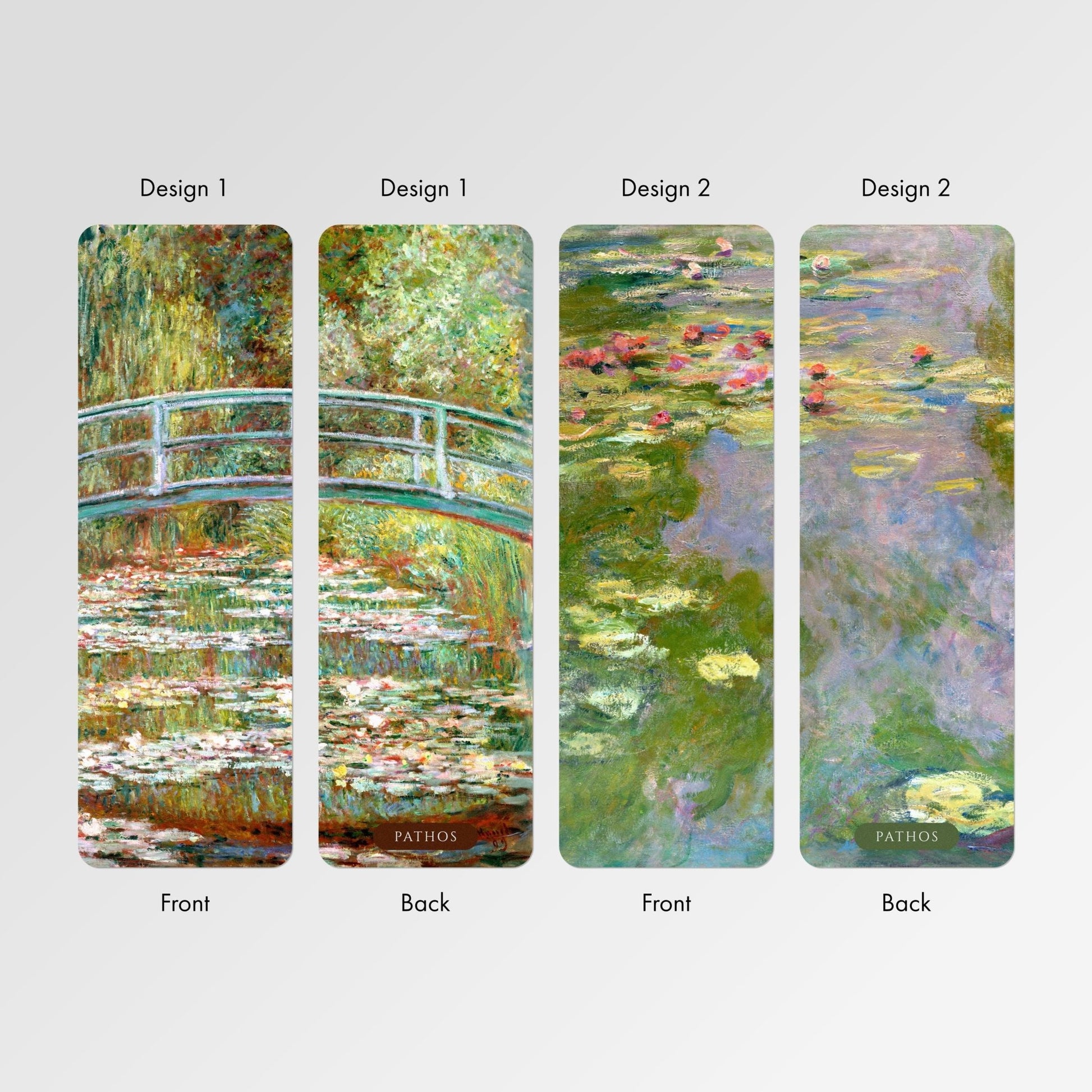 Claude Monet Bookmarks: Bridge Over A Pond / Water Lilies - Pathos Studio - Bookmarks