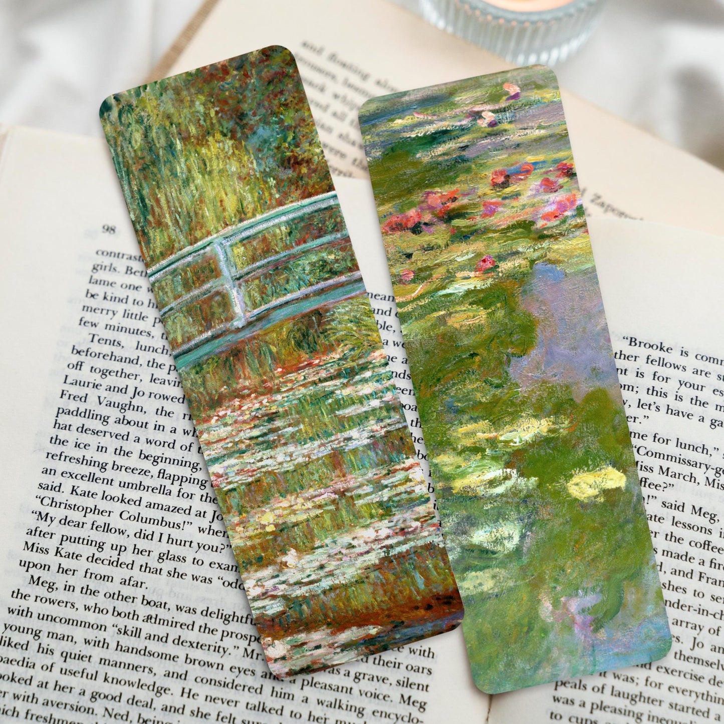 Claude Monet Bookmarks: Bridge Over A Pond / Water Lilies - Pathos Studio - Bookmarks