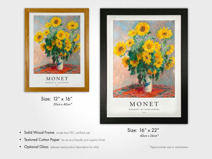 CLAUDE MONET - Bouquet Of Sunflowers (Poster Style) - Pathos Studio - Art Prints