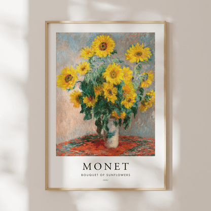 CLAUDE MONET - Bouquet Of Sunflowers (Poster Style) - Pathos Studio - Art Prints