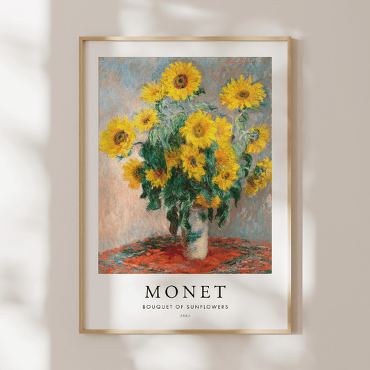 CLAUDE MONET - Bouquet Of Sunflowers (Poster Style) - Pathos Studio - Art Prints