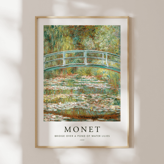 CLAUDE MONET - Bridge Over A Pond Of Water Lilies (Poster Style) - Pathos Studio - Art Prints