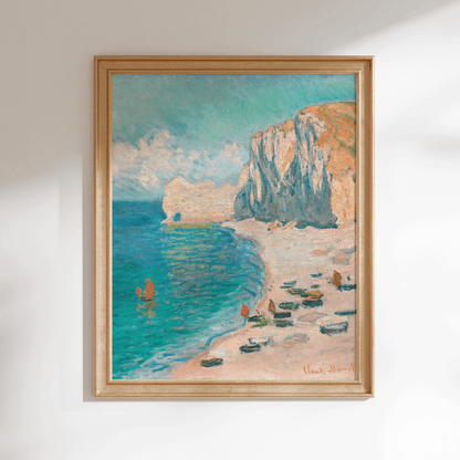CLAUDE MONET - Étretat: The Beach and the Falaise d'Amont - Pathos Studio - Art Prints