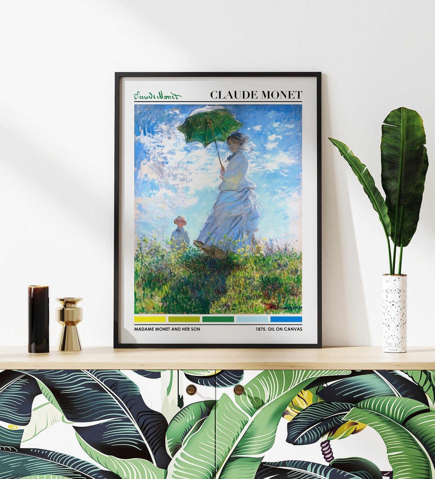 CLAUDE MONET - Madame Monet And Her Son (Color Palette Print) - Pathos Studio - Art Prints