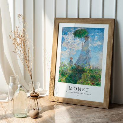 CLAUDE MONET - Madame Monet And Her Son (Poster Style) - Pathos Studio - Art Prints