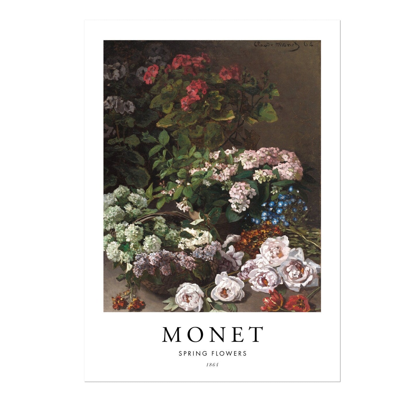 Fleurs de printemps (style affiche)