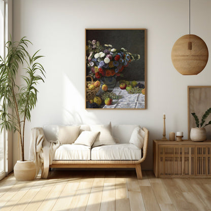 CLAUDE MONET - Still Life With Flowers And Fruit - Pathos Studio - Art Prints
