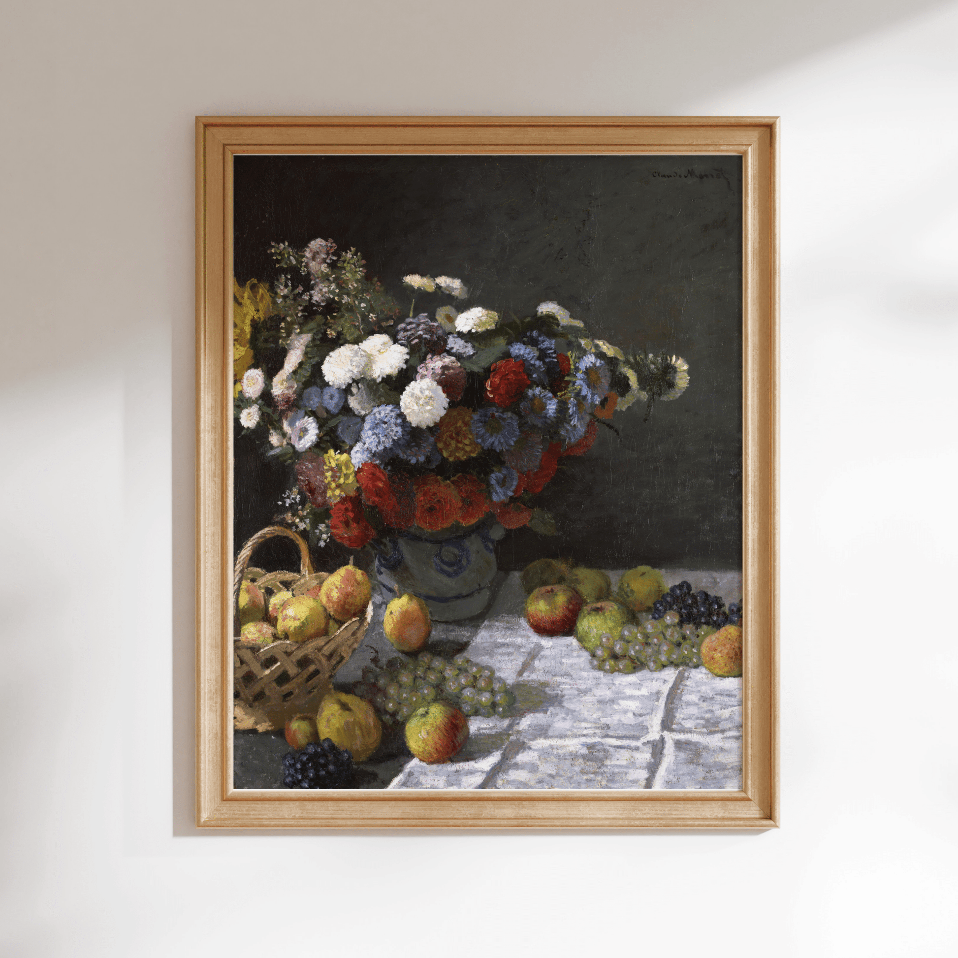 CLAUDE MONET - Still Life With Flowers And Fruit - Pathos Studio - Art Prints