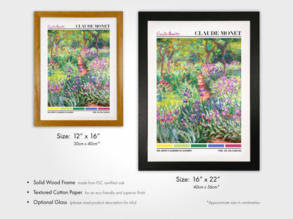 CLAUDE MONET - The Artist's Garden At Giverny (Color Palette Print) - Pathos Studio - Art Prints