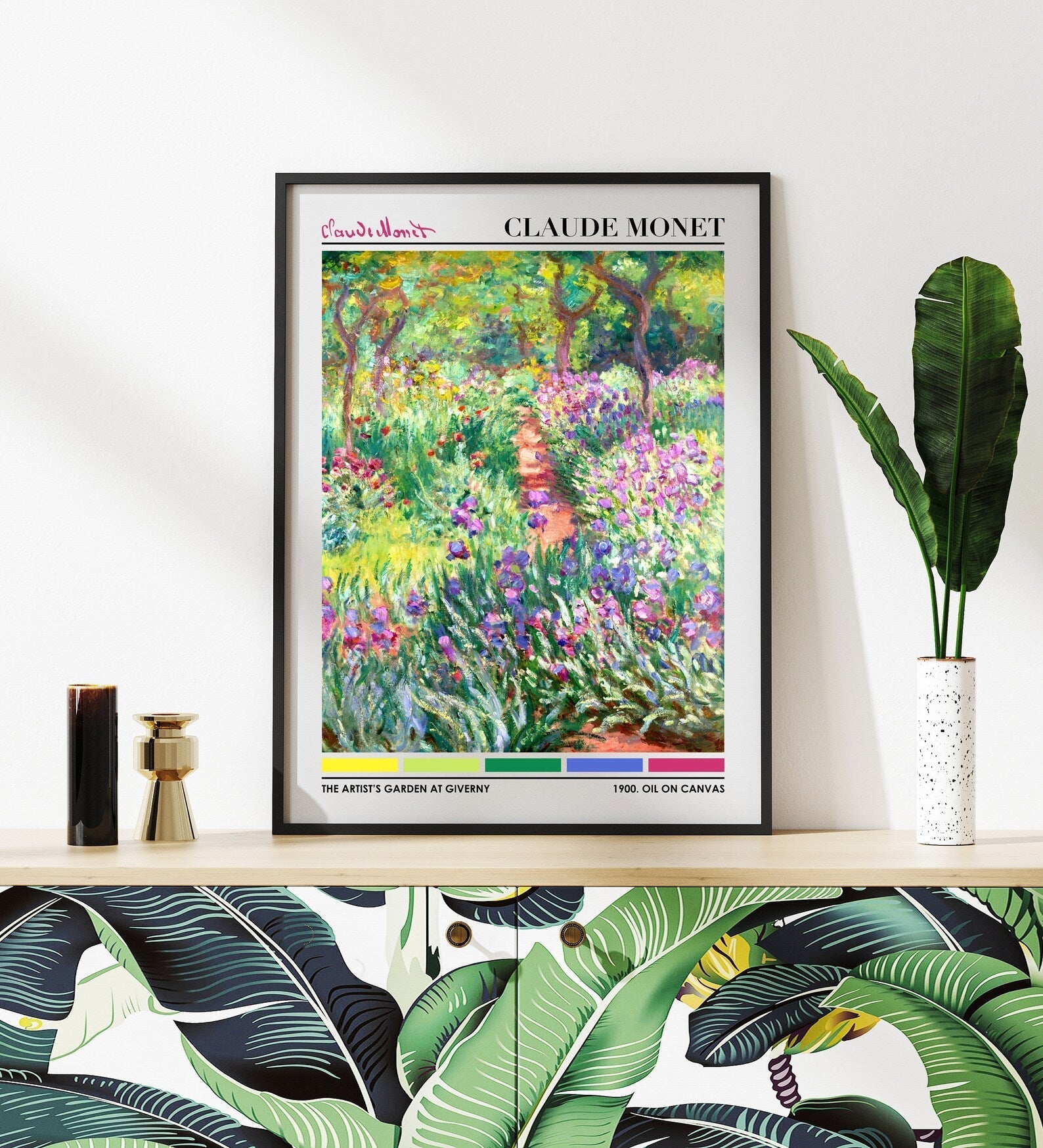 CLAUDE MONET - The Artist's Garden At Giverny (Color Palette Print) - Pathos Studio - Art Prints