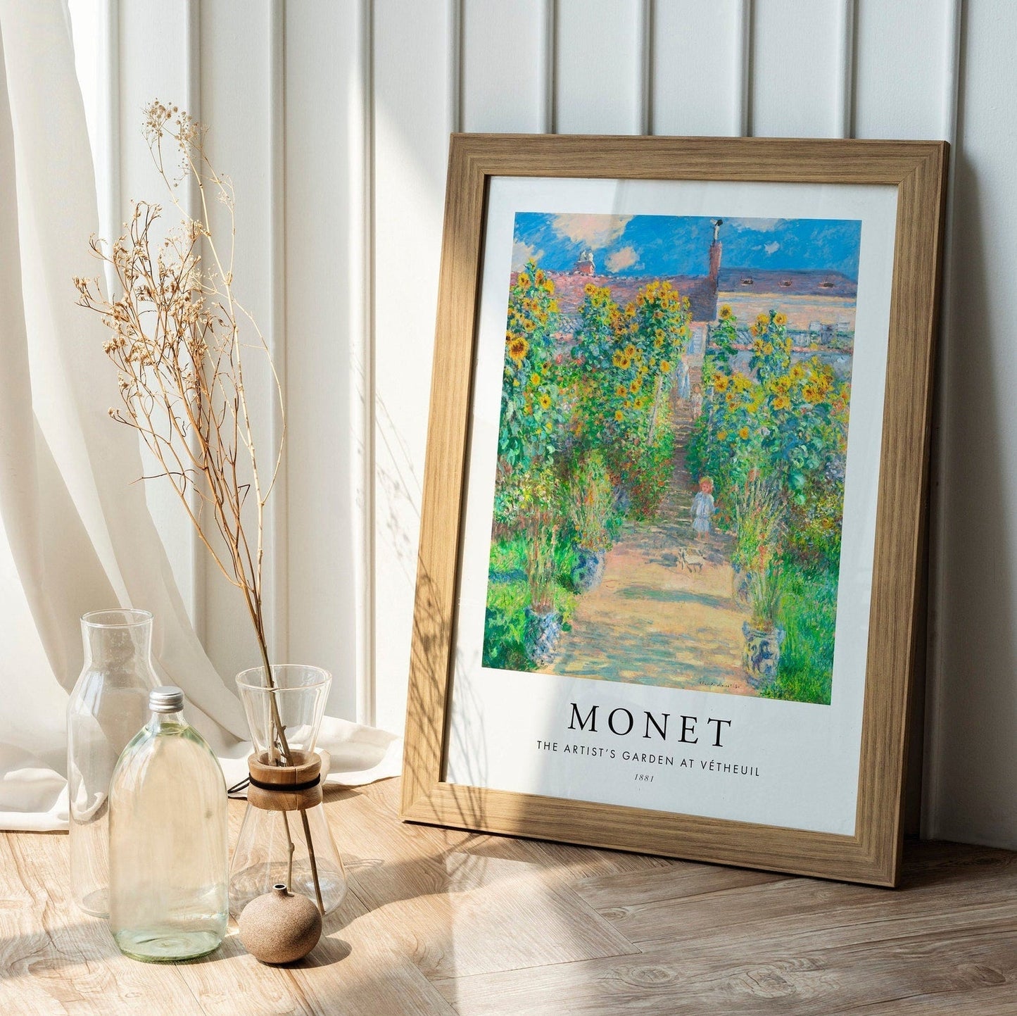 CLAUDE MONET - The Artist's Garden At Vétheuil (Poster Style) - Pathos Studio - Art Prints