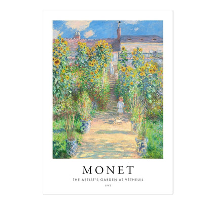 Le jardin de l'artiste à Vétheuil (style affiche)