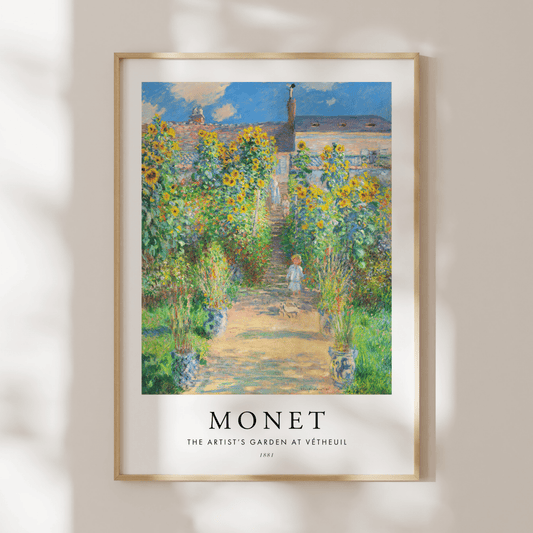 CLAUDE MONET - The Artist's Garden At Vétheuil (Poster Style) - Pathos Studio - Art Prints