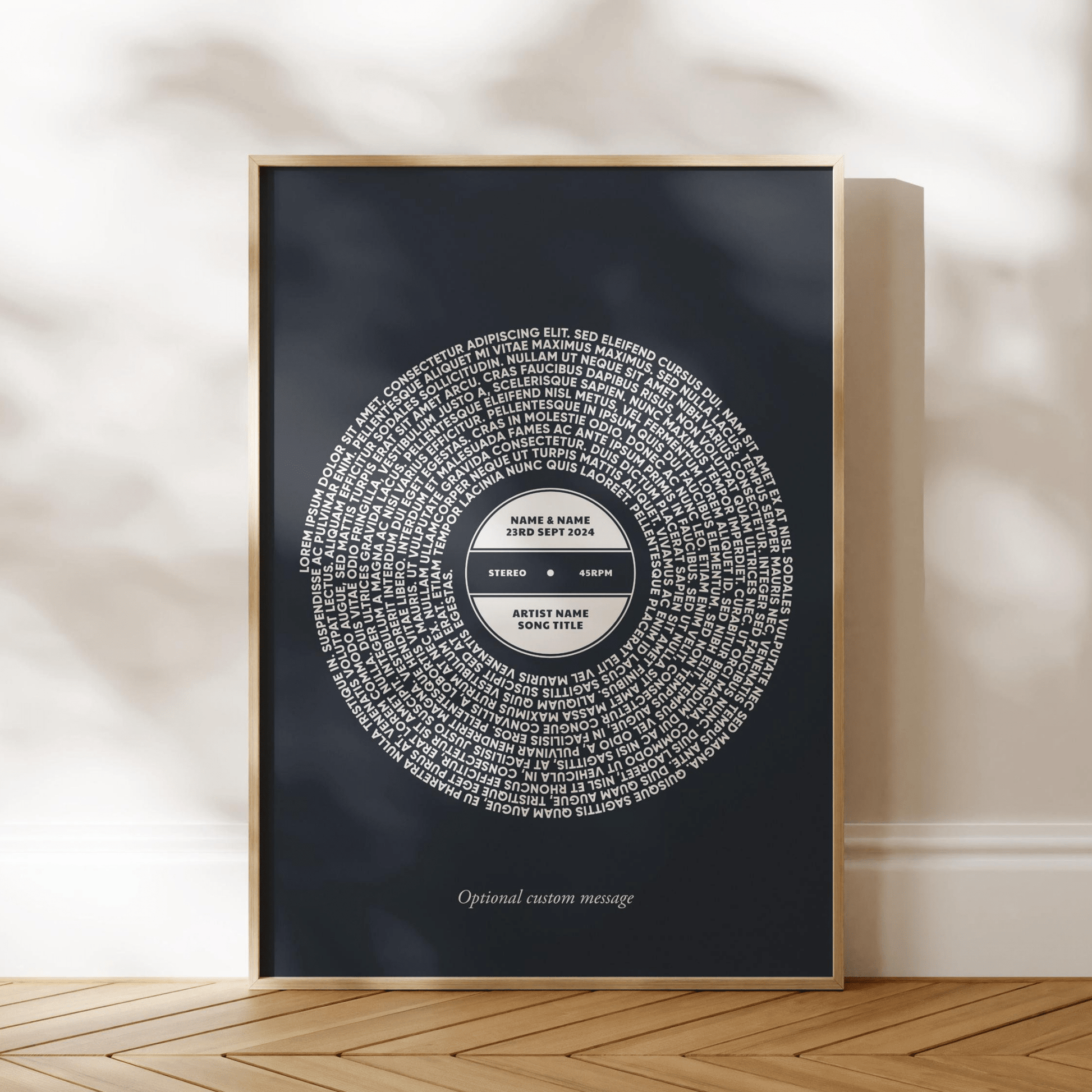 Custom Vinyl Song Lyrics Print - Pathos Studio - Art Prints
