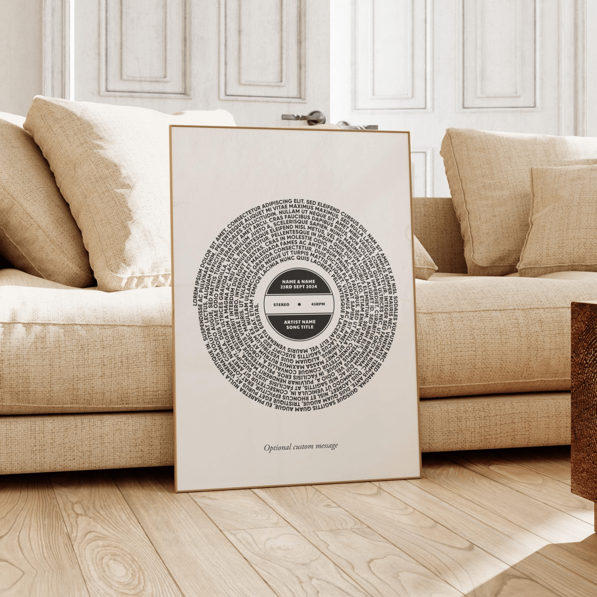 Custom Vinyl Song Lyrics Print - Pathos Studio - Art Prints