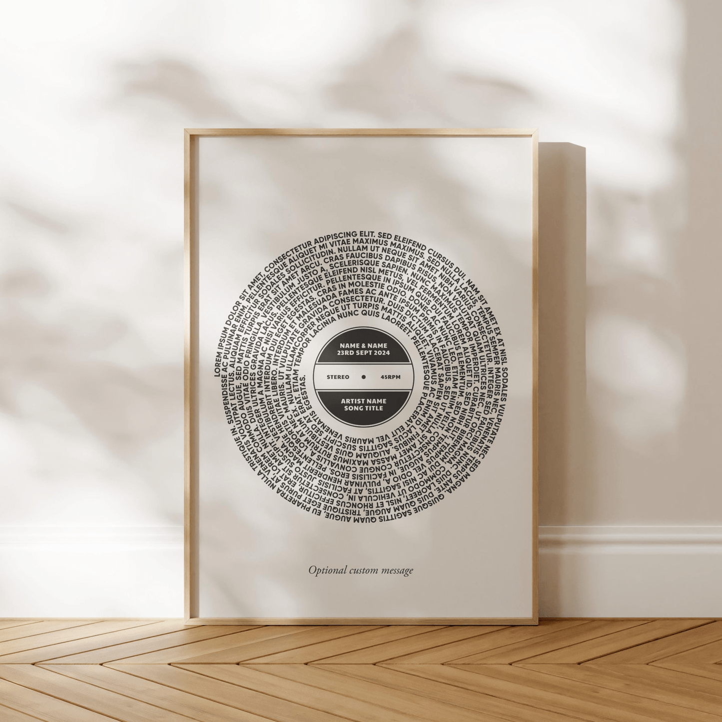 Custom Vinyl Song Lyrics Print - Pathos Studio - Art Prints