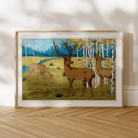 Deer from 'L'animal Dans La Décoration’ by Maurice Verneuil - Pathos Studio - Art Prints