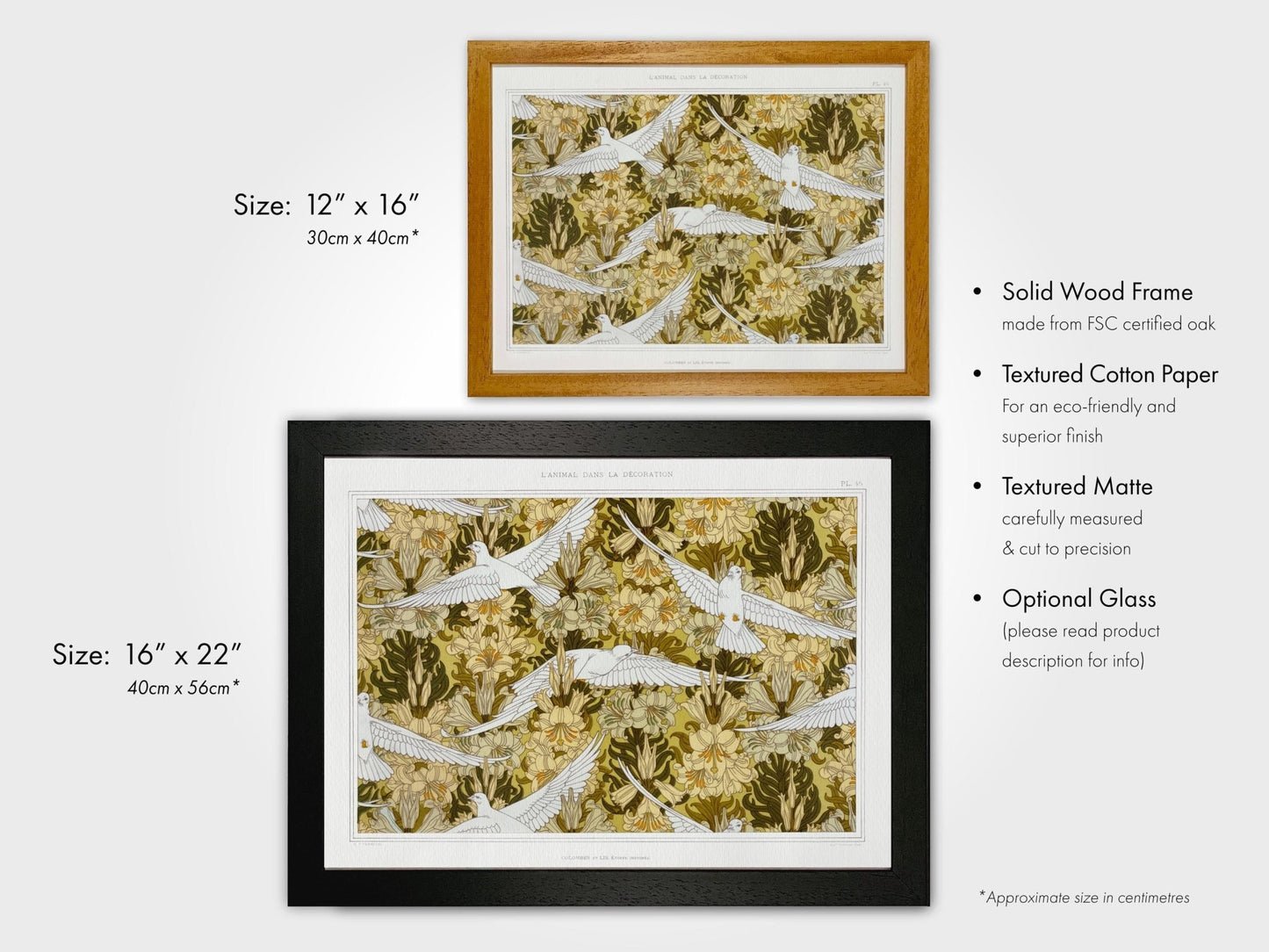 Doves from 'L'animal Dans La Décoration’ by Maurice Verneuil - Pathos Studio - Art Prints