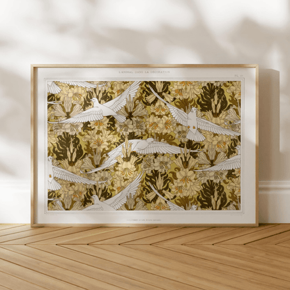 Doves from 'L'animal Dans La Décoration’ by Maurice Verneuil - Pathos Studio - Art Prints