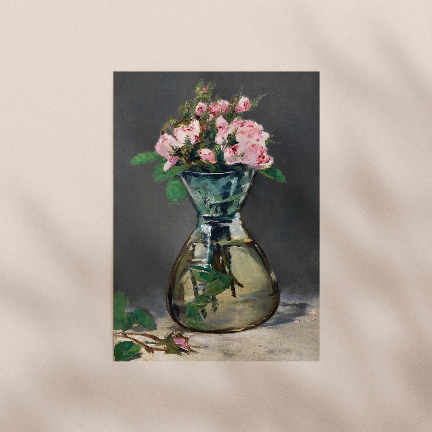 Edouard Manet - Moss Roses in a Vase | Art Prints | Pathos Studio