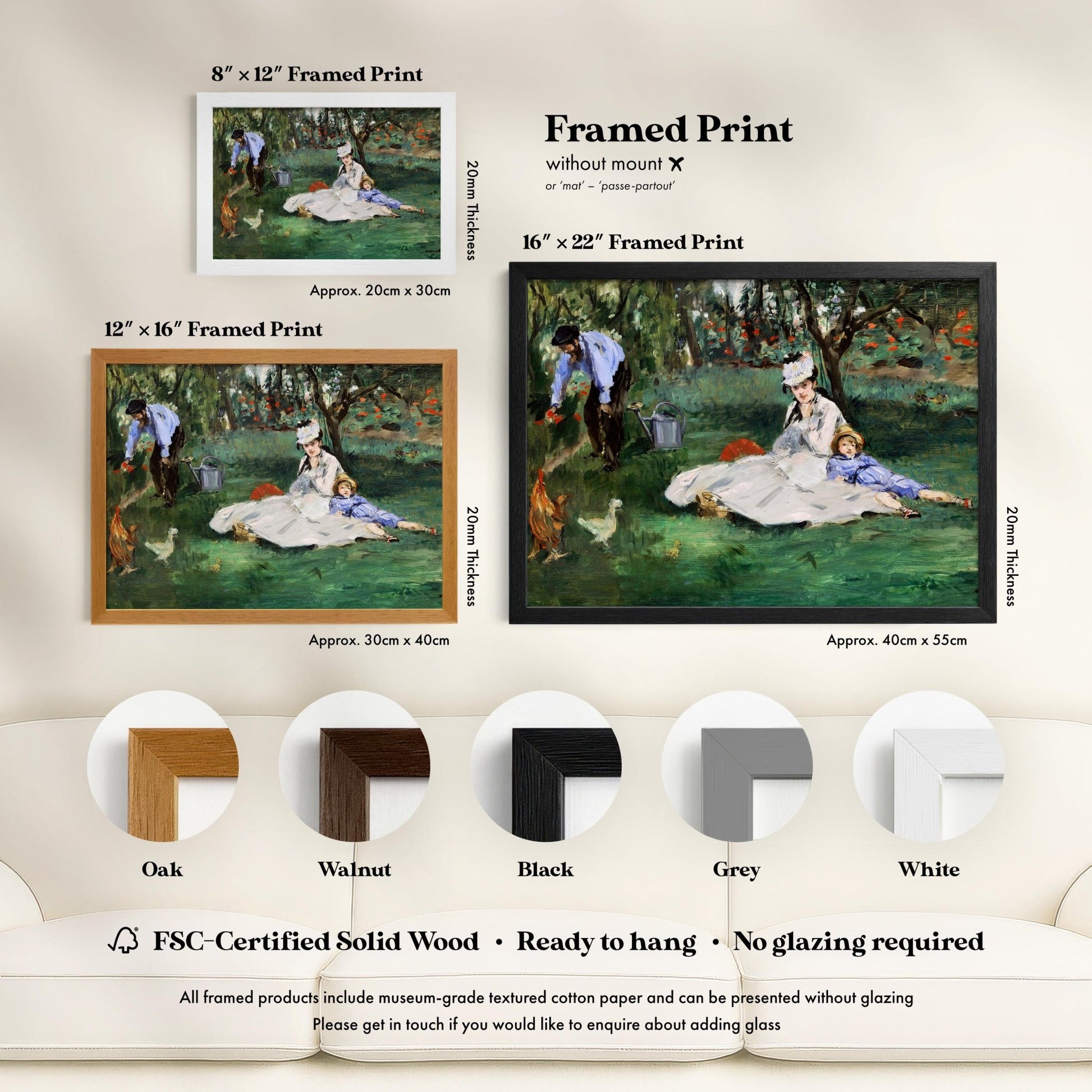 Edouard Manet - The Monet Family in Their Garden at Argenteuil | Art Prints | Pathos Studio