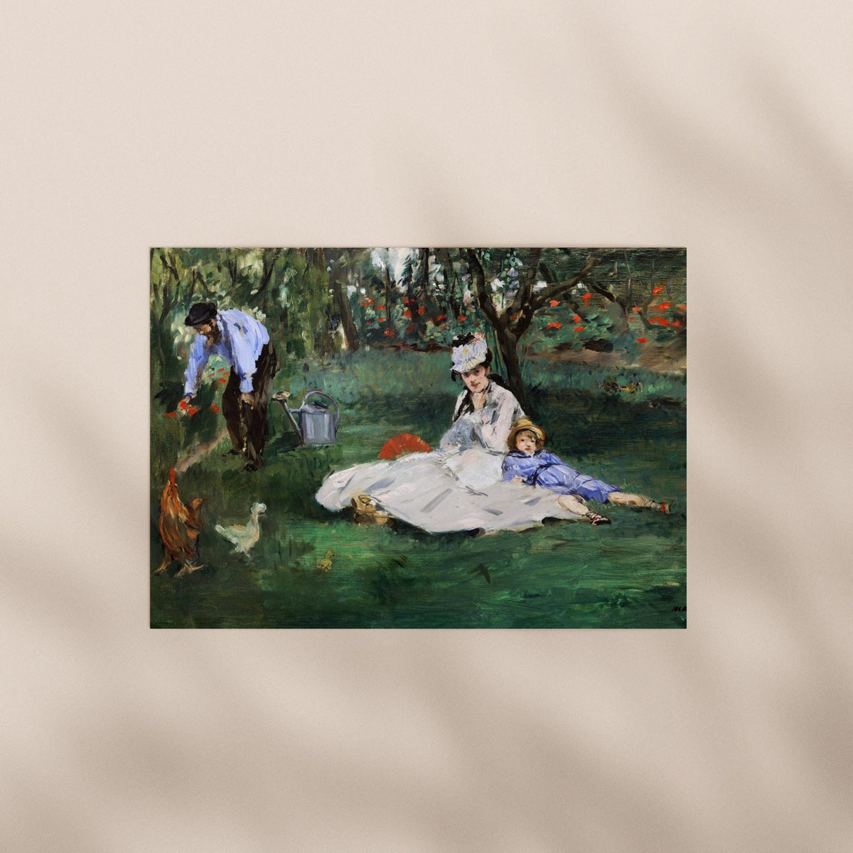Edouard Manet - The Monet Family in Their Garden at Argenteuil | Art Prints | Pathos Studio