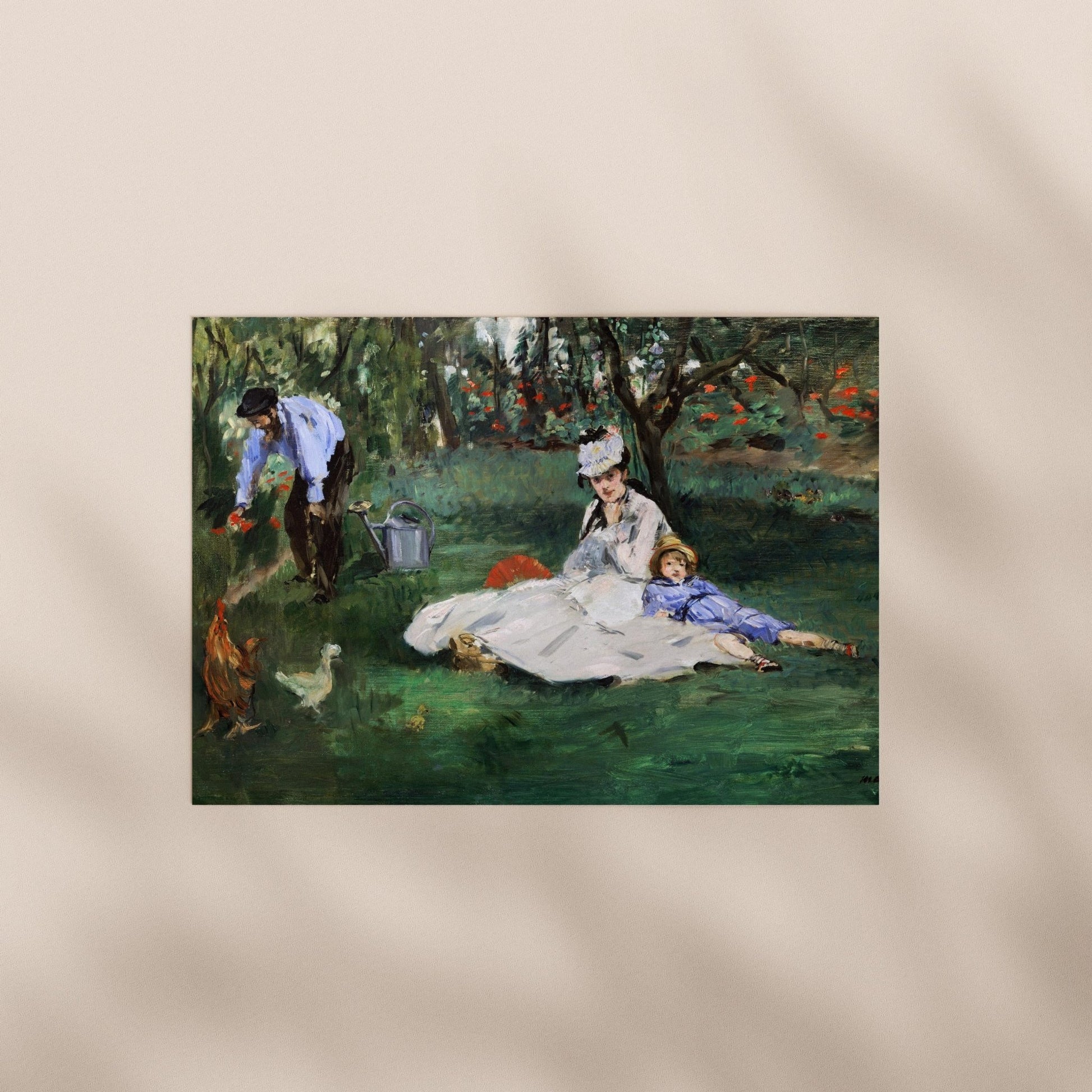 Edouard Manet - The Monet Family in Their Garden at Argenteuil | Art Prints | Pathos Studio