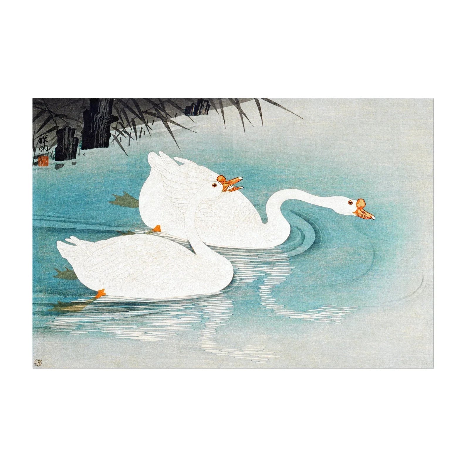 Geese Amid Reeds - Pathos Studio - Art Prints