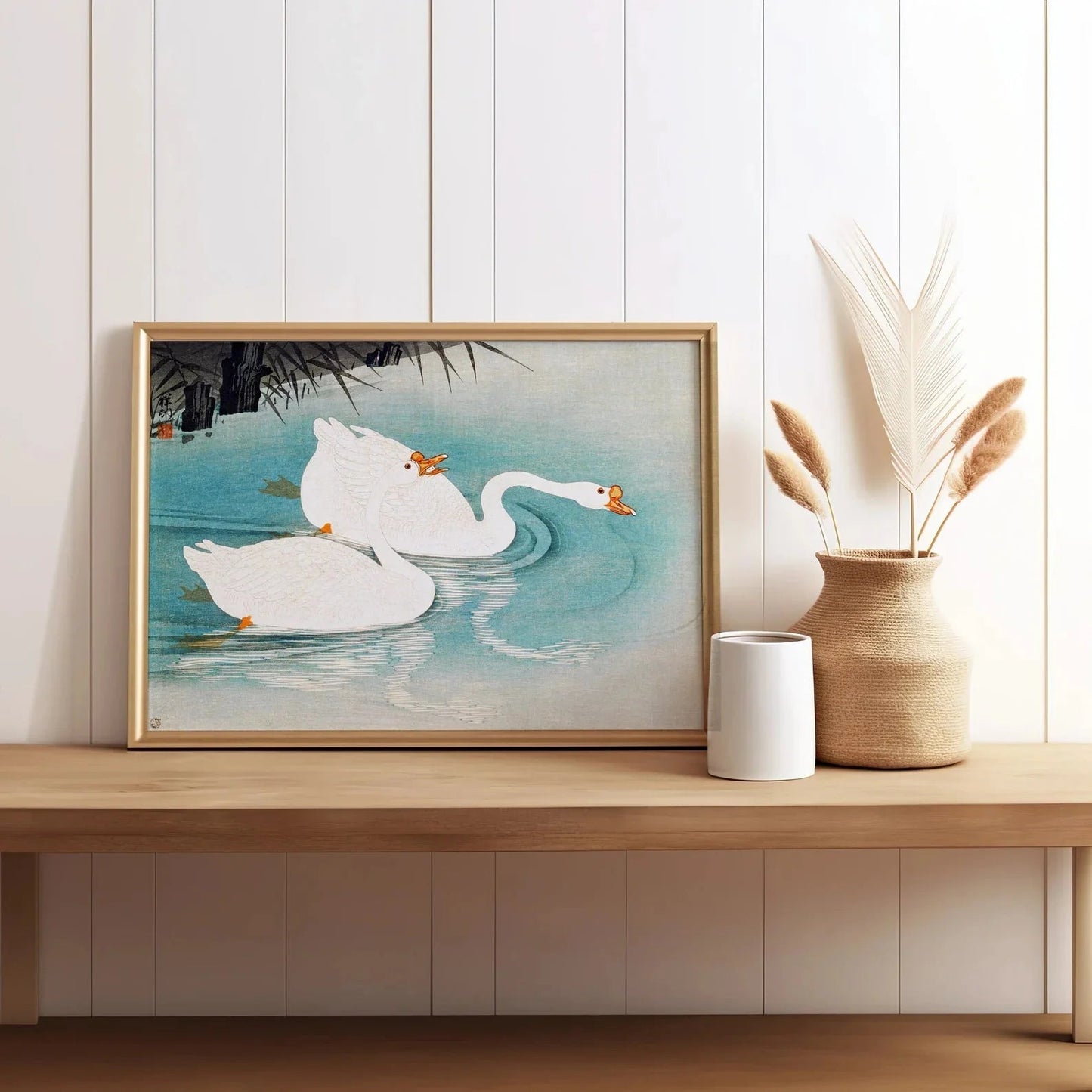 Geese Amid Reeds - Pathos Studio - Art Prints