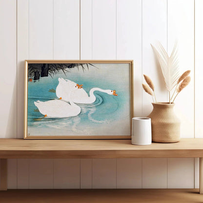 Geese Amid Reeds - Pathos Studio - Art Prints
