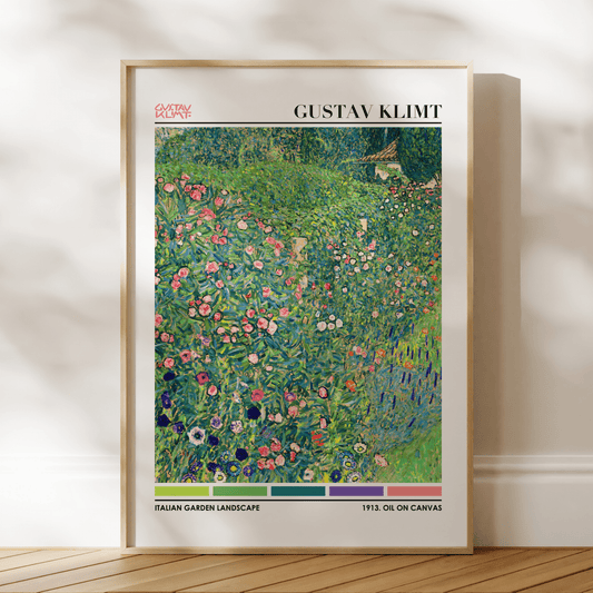 GUSTAV KLIMT - Italian Garden Landscape (Color Palette Poster) - Pathos Studio - Art Prints
