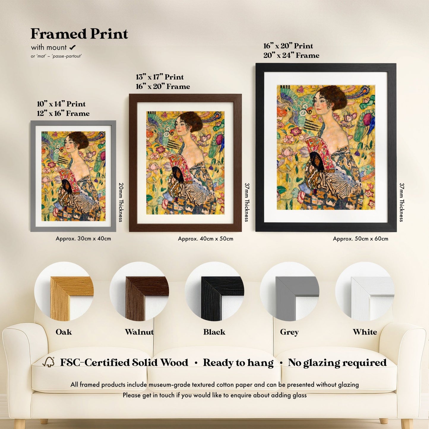 Gustav Klimt - Lady With Fan | Art Prints | Pathos Studio