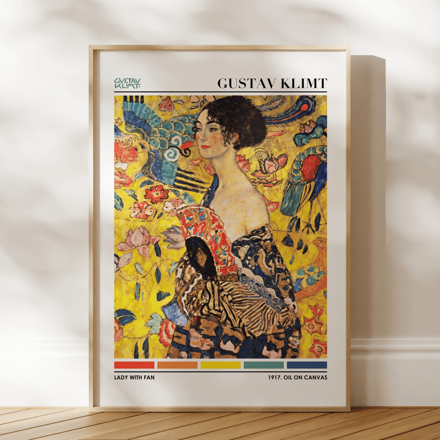 GUSTAV KLIMT - Lady With Fan (Color Palette Poster) - Pathos Studio - Art Prints