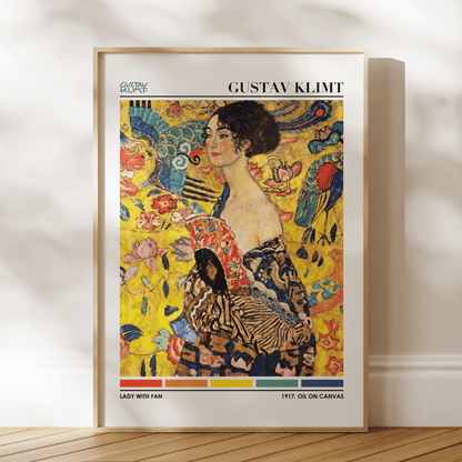 GUSTAV KLIMT - Lady With Fan (Color Palette Poster) - Pathos Studio - Art Prints